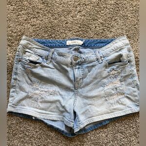 torrid Light Wash Distressed Denim Shorts 16